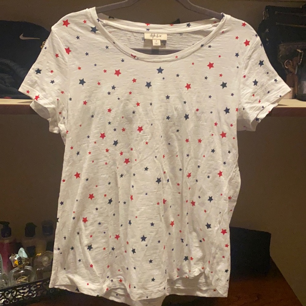 Red white and blue tshirt